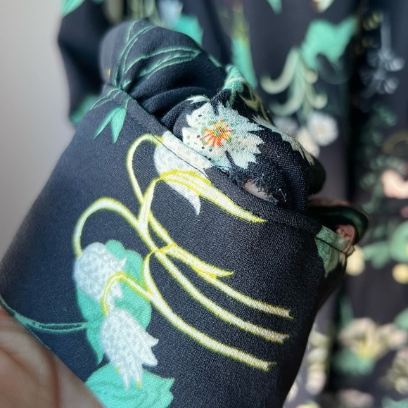 LOFT Outlet Floral Long Sleeve Dress - L - Picture 4 of 9